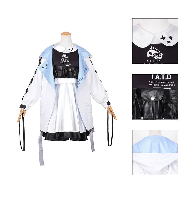 Design Dunzi Yazinzi Suit White and Black Cosplay Costume Set Sets - 5