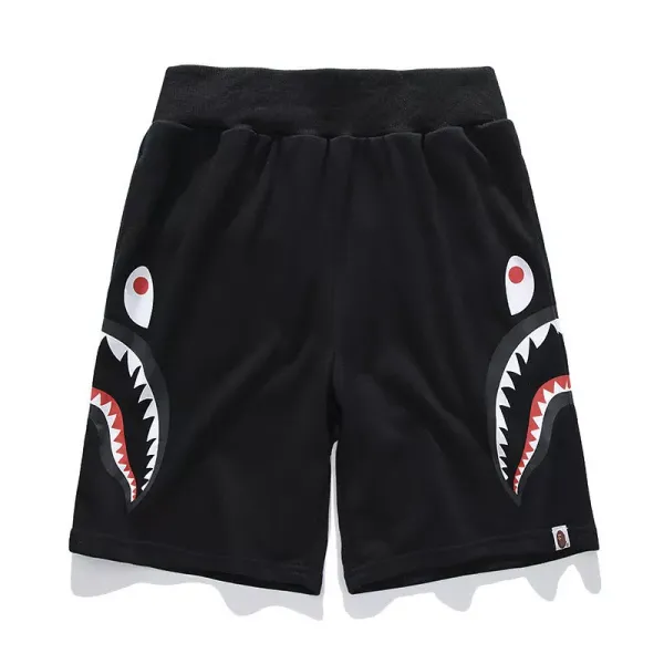 A Bathing Ape Shark Face Shorts Gray - 12