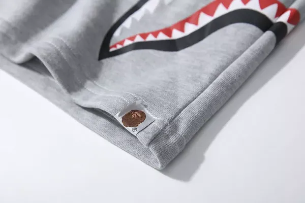 A Bathing Ape Shark Face Shorts Gray - 16