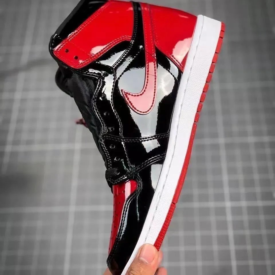 Nike Air Jordan1 Low AJ1 aj1高帮黑红禁穿漆皮男女情侣鞋休闲百搭运动板鞋