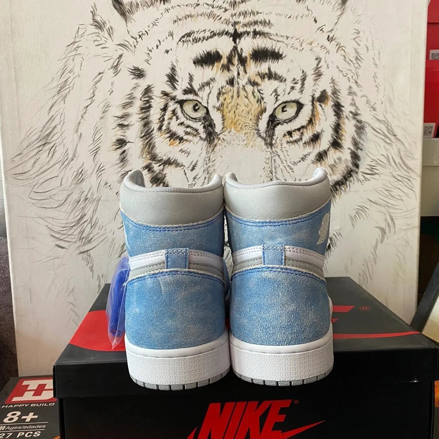 纯原Nike Air Jordan1 Low AJ1High薄荷糖水洗蓝高帮篮球鞋aj男女鞋休闲百搭情侣运动鞋