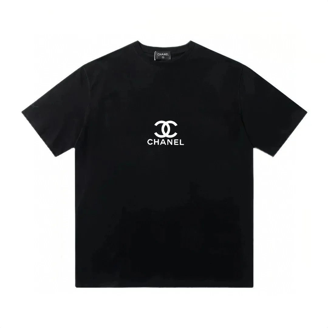 Chanel Classic Double C Print Short-Sleeve Tee - rep Chanel