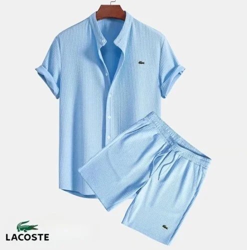 Ralph Lauren striped short-sleeved shirt + shorts casual suit - rep zestawy