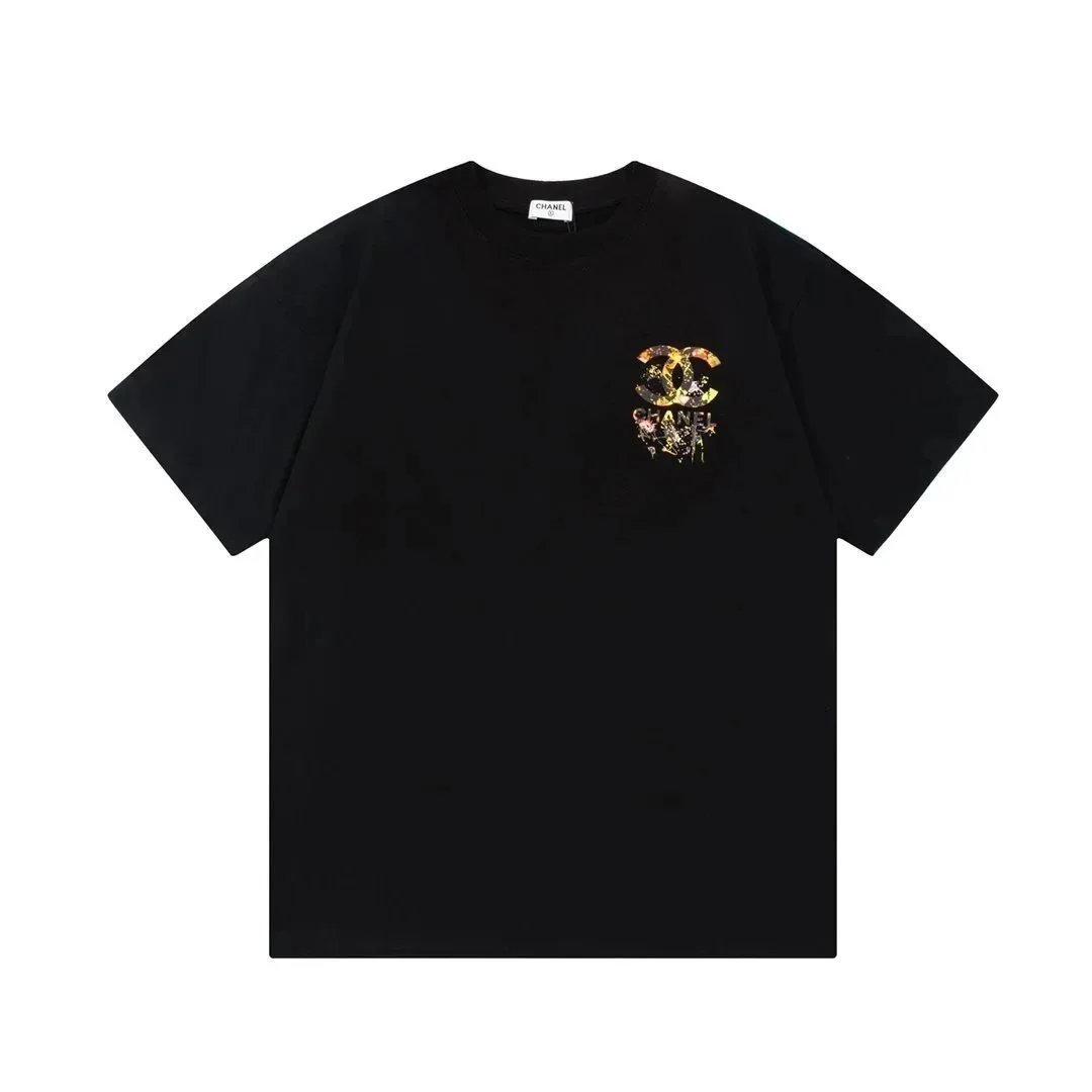 Chanel Tie-Dye Double C Logo Short Sleeve Tee - rep Chanel