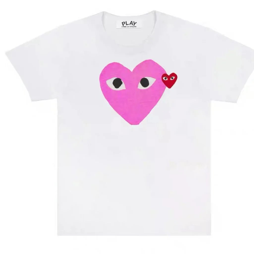 White - Pink Heart