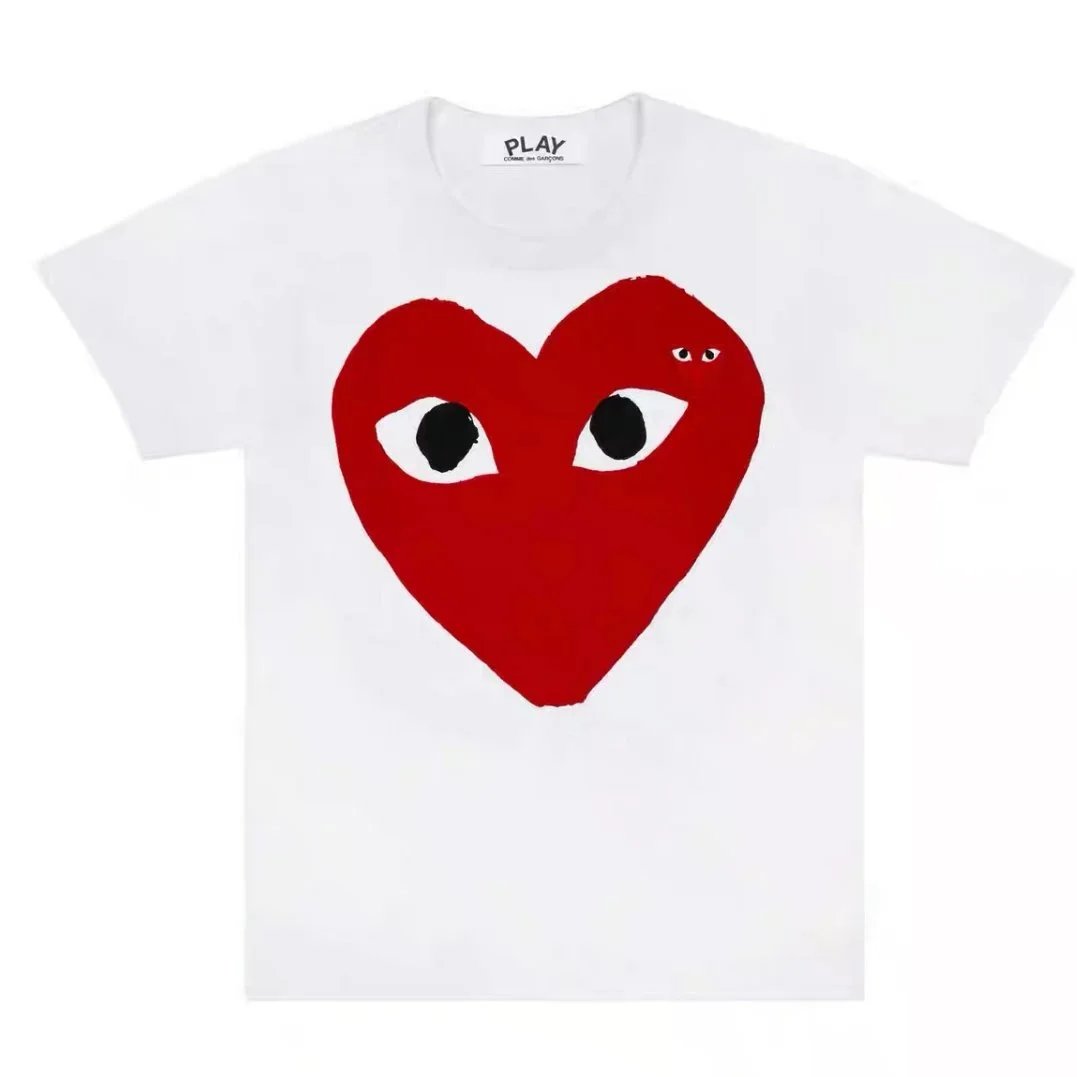 White - Large Red Heart