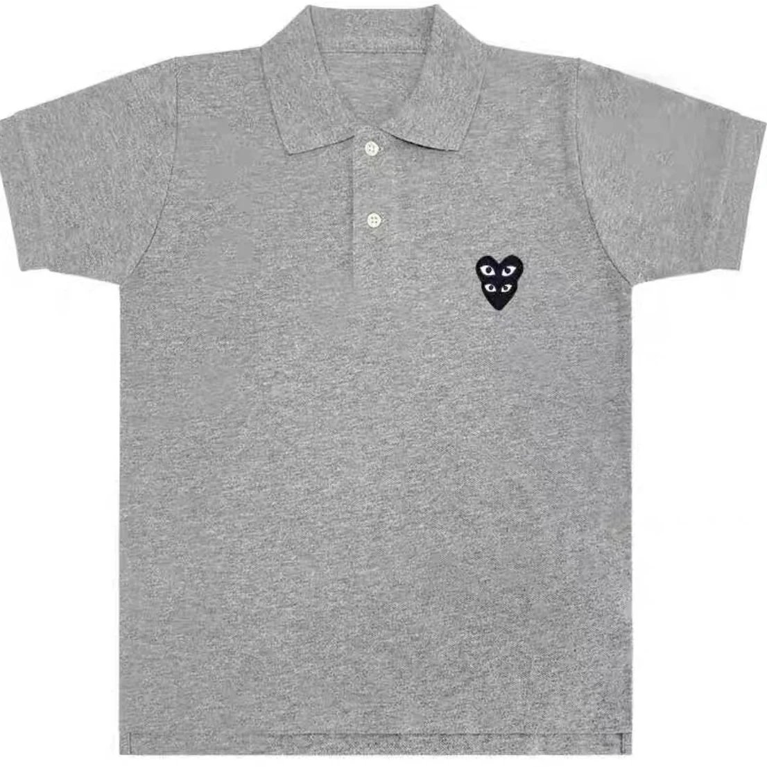 Polo - Gray Overlapping Hearts