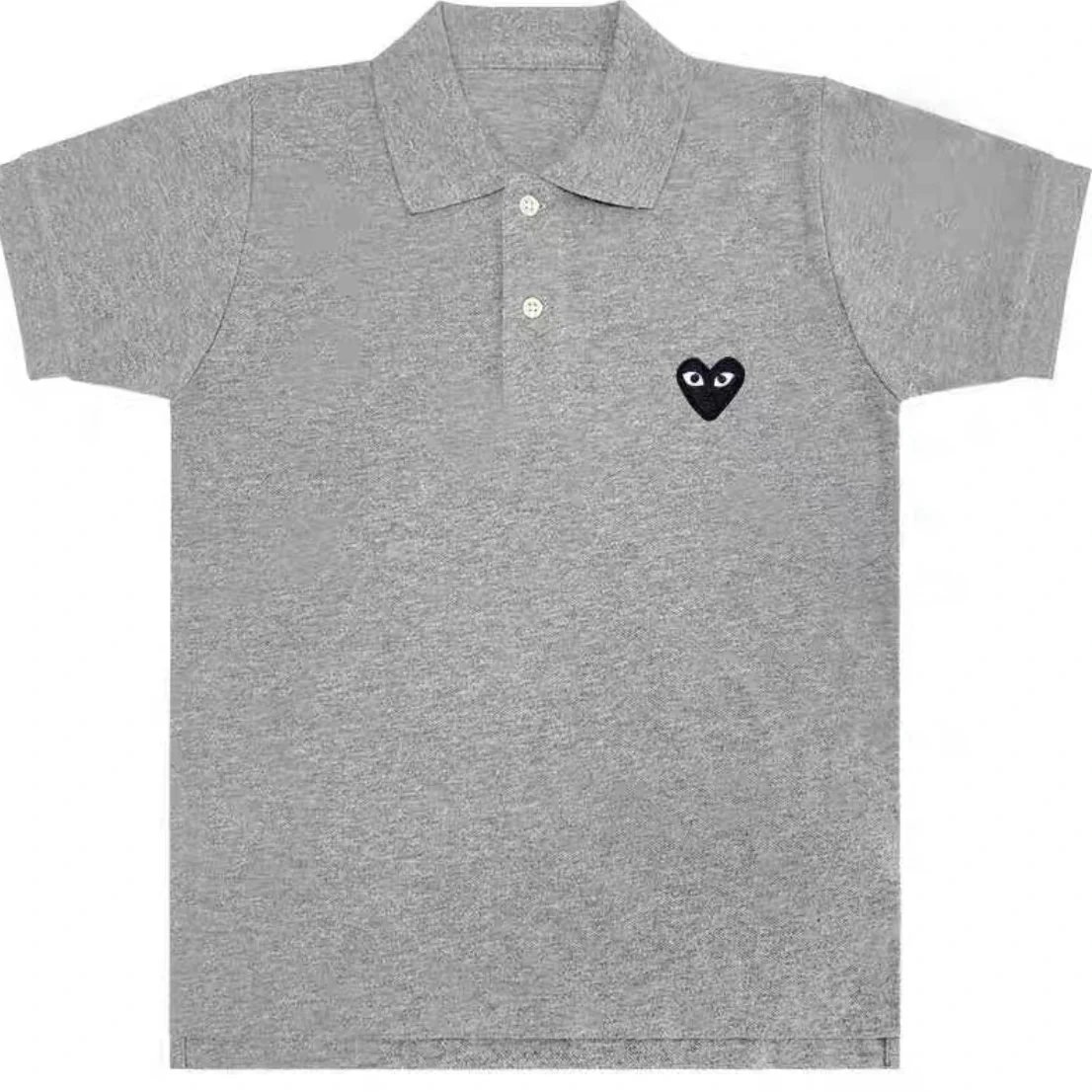 Polo - Gray Black Heart