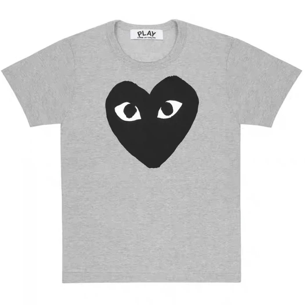 Gray - Large Black Heart