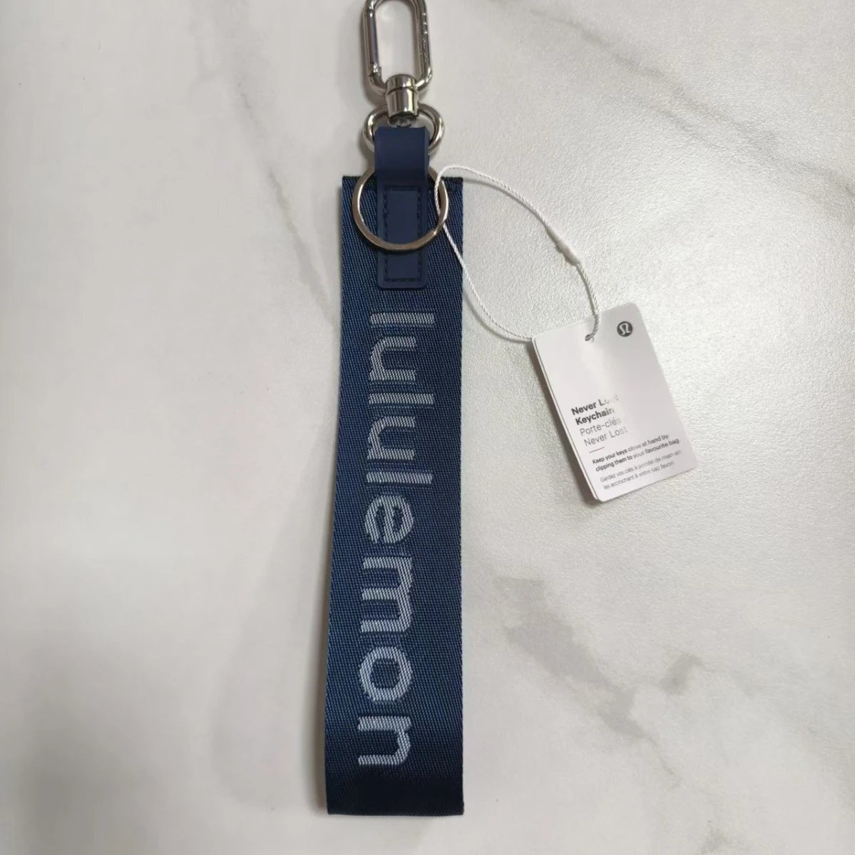 Lululemon Never Lost Keychain Blue