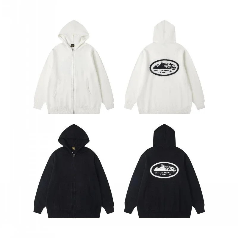 Corteiz Oval Logo Zip-Up Hoodie