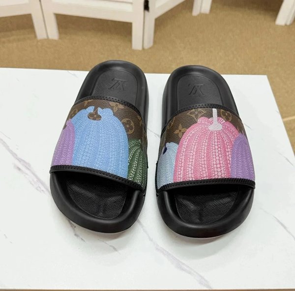 Louis Vuitton Monogram Pumpkin Slide Sandals Multicolor Slippers product listing in Litbuy spreadsheet finds
