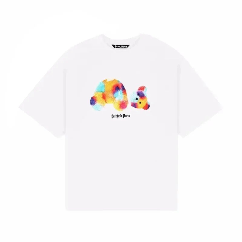 彩色图案断头熊白色