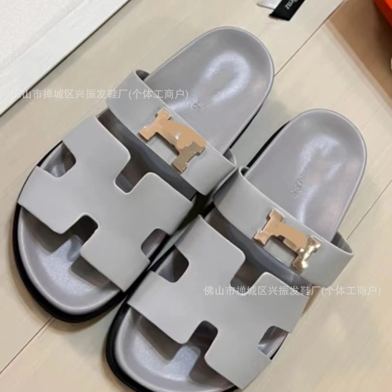 Hermès Oran Slide Sandals Pink Suede Slippers - 23
