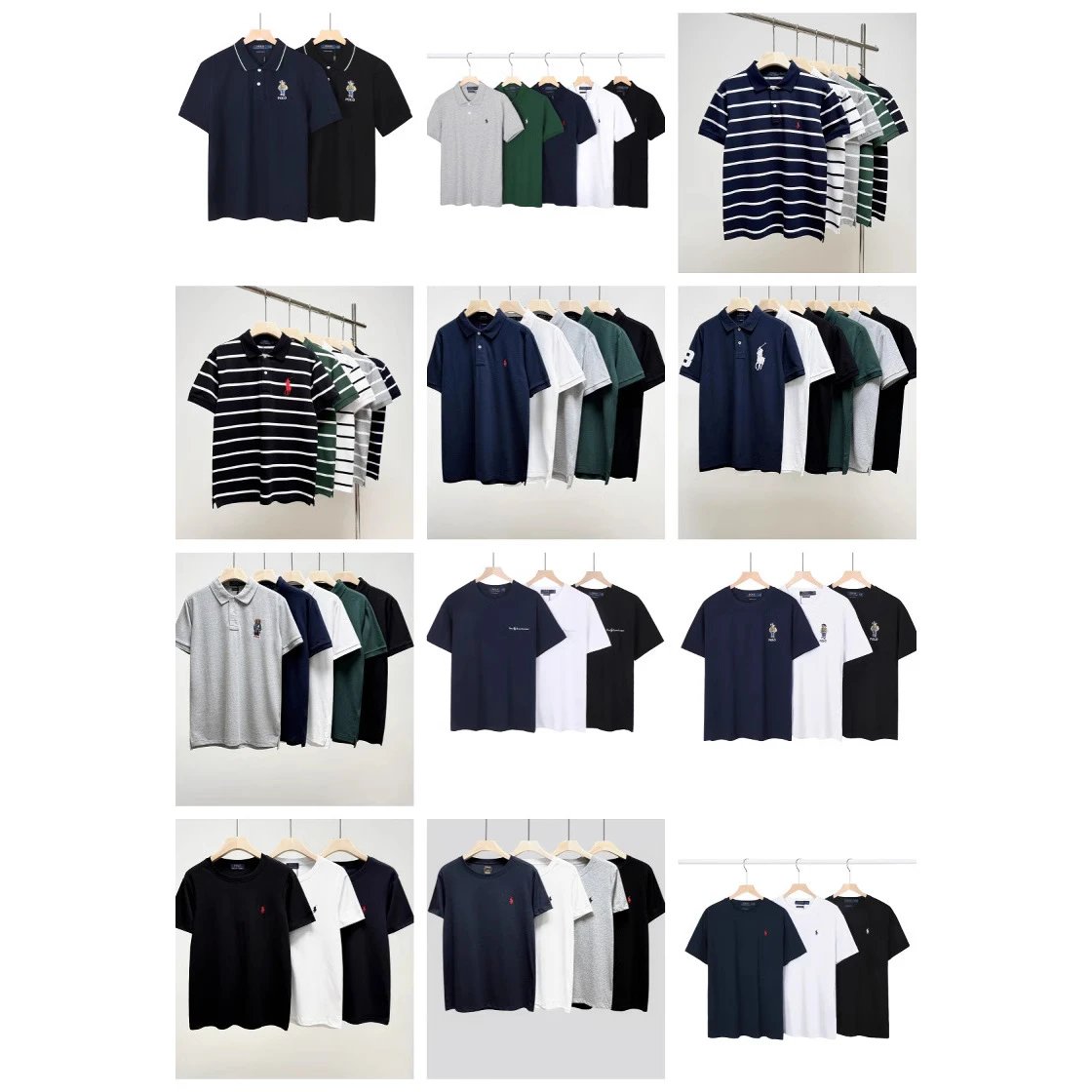 夏季男式翻领纯棉刺绣短袖