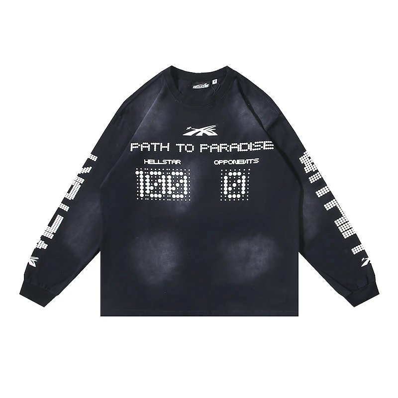 HELLSTAR Long Sleeve Tee Multicolor Streetwear T-Shirt - 52