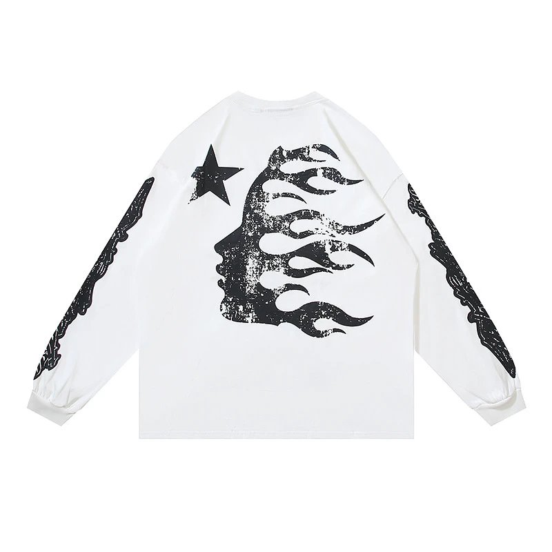 HELLSTAR Long Sleeve Tee Multicolor Streetwear T-Shirt - 38