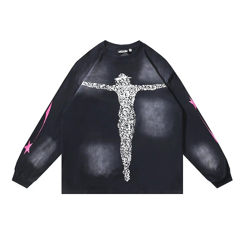 HELLSTAR Long Sleeve Tee Multicolor Streetwear T-Shirt - 57