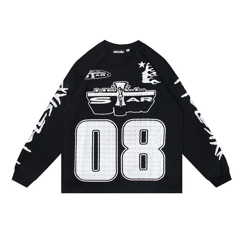 HELLSTAR Long Sleeve Tee Multicolor Streetwear T-Shirt - 43