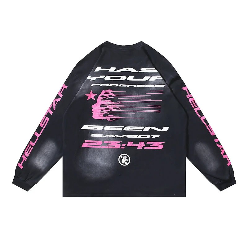 HELLSTAR Long Sleeve Tee Multicolor Streetwear T-Shirt - 58
