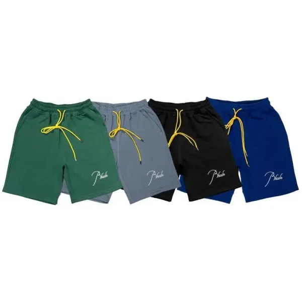 Rhude Logo Print Zipper Pocket Red Shorts - 15