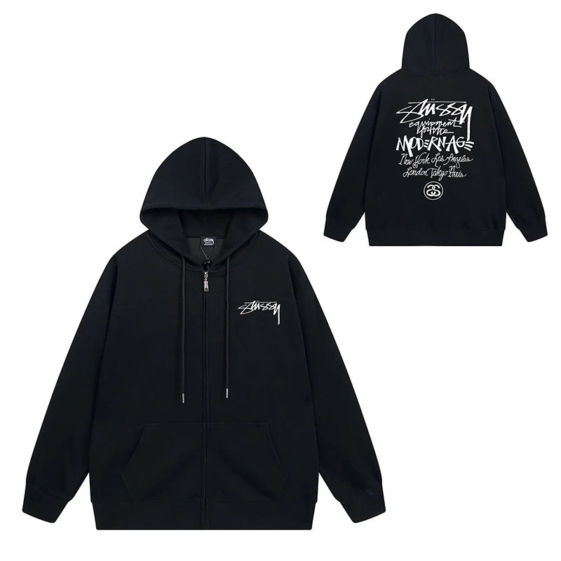 Stüssy 8-Ball Zip-Up Hoodie Black - 13