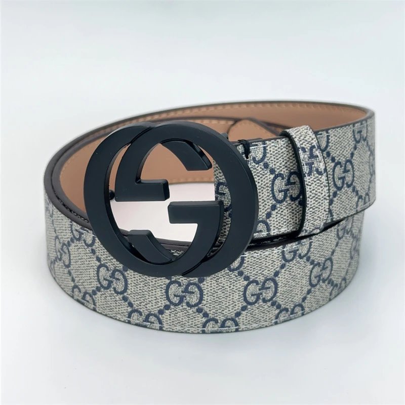 Gucci GG Marmont Belt Beige Canvas with Black Interlocking G Buckle - 13