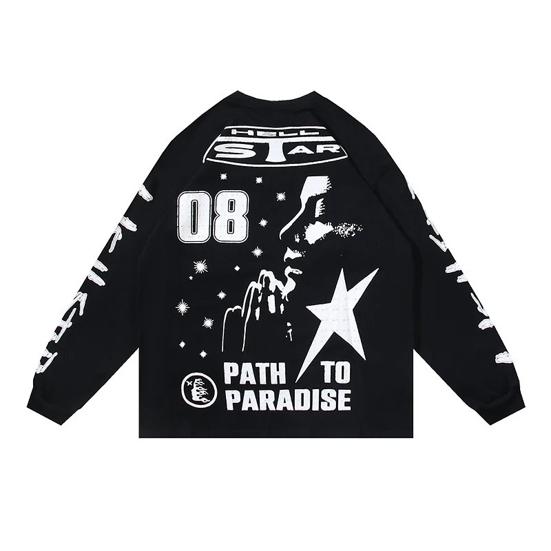 HELLSTAR Long Sleeve Tee Multicolor Streetwear T-Shirt - 44