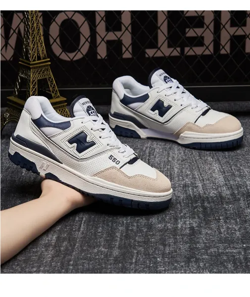 New Balance 550 White Navy Beige Sneakers - 17