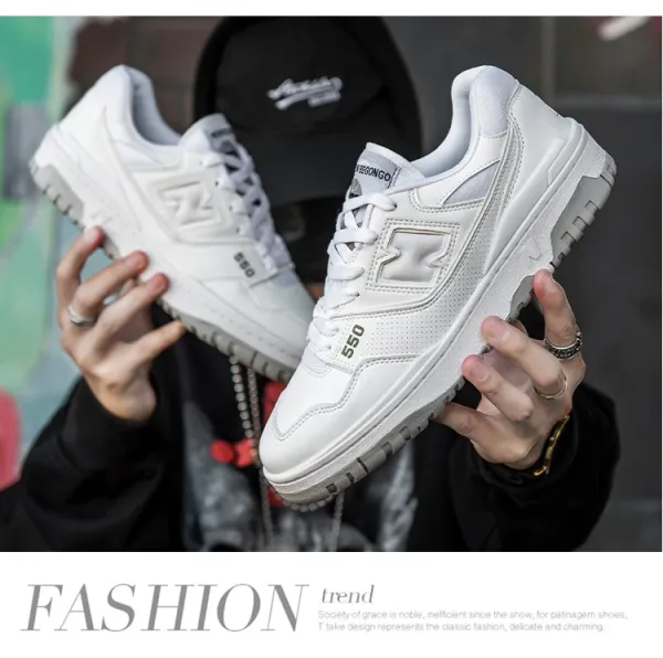 New Balance 550 White Navy Beige Sneakers - 22