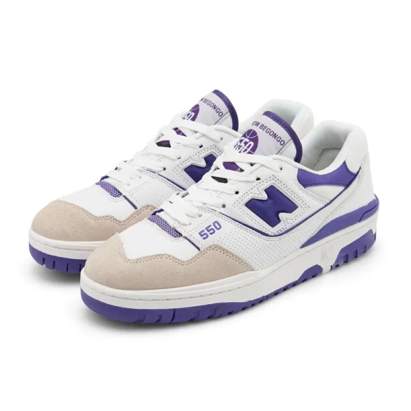 New Balance 550 White Navy Beige Sneakers - 36