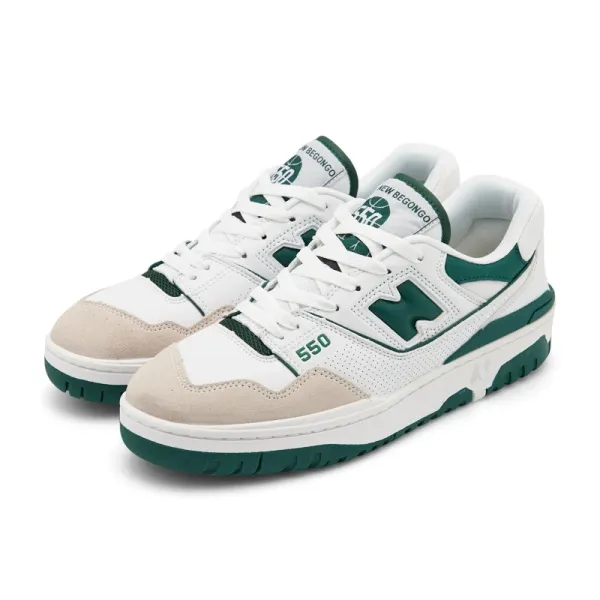 New Balance 550 White Navy Beige Sneakers - 30