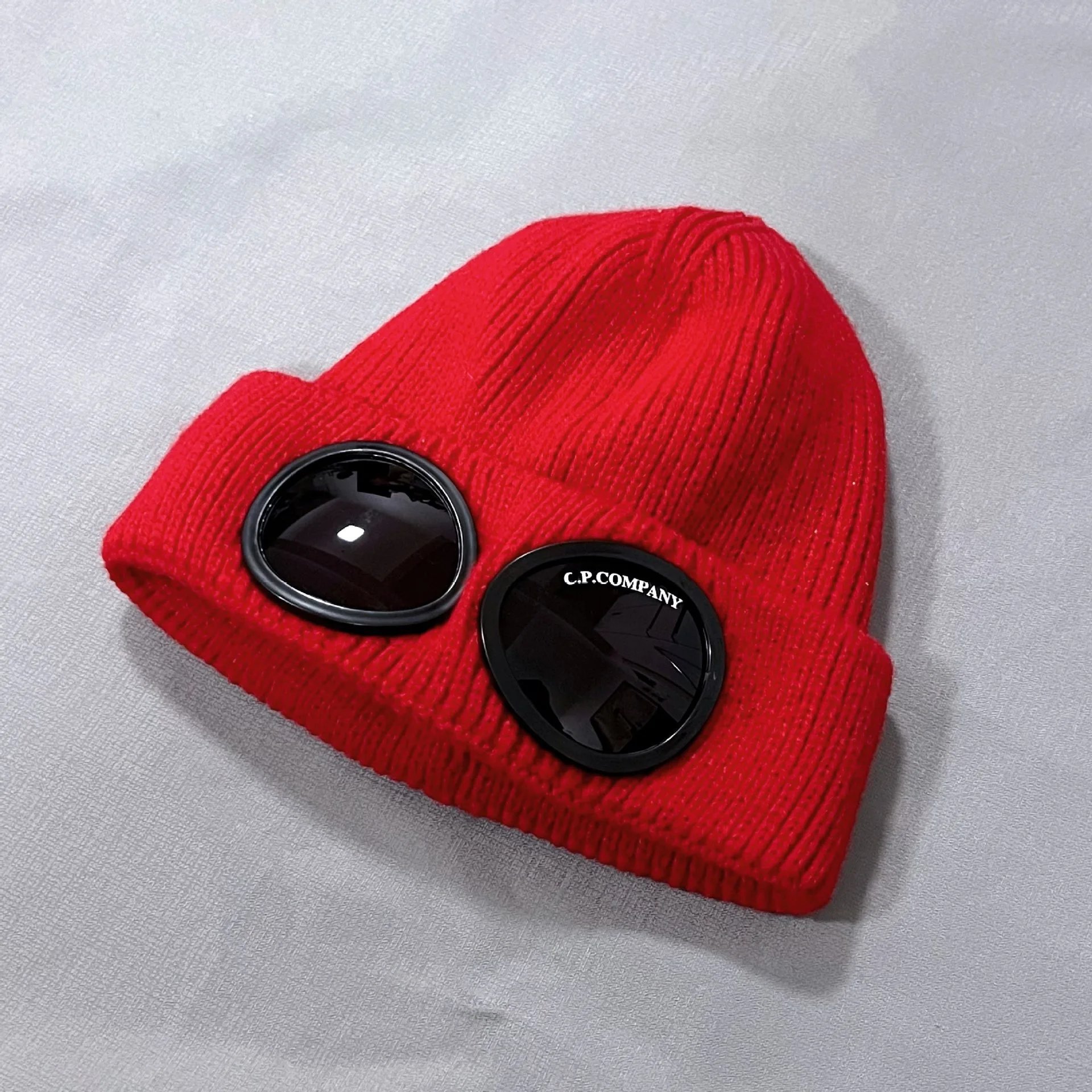 C.P. Company Goggle Beanie Burgundy Hat - 13