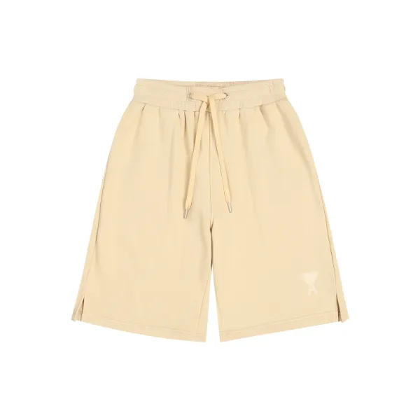 Ami Paris Heart Logo Drawstring Shorts Black - 22