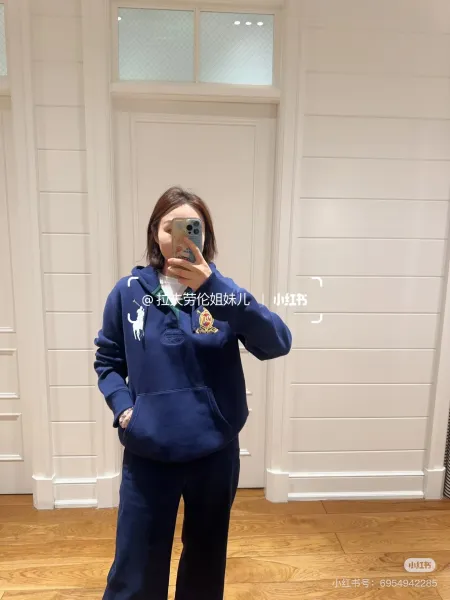 Ralph Lauren Polo 20th Anniversary Hoodie Navy and White - 9