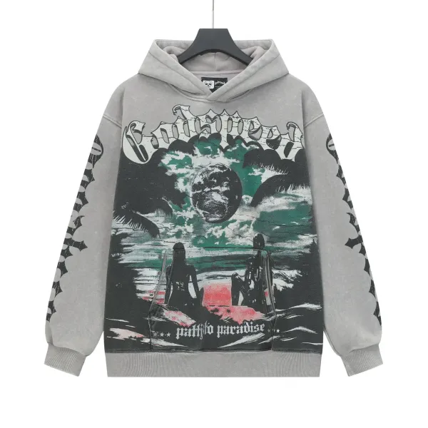 Godspeed x Paffio Paradise Graphic Hoodie Gray - 1