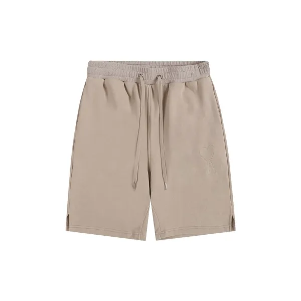Ami Paris Heart Logo Drawstring Shorts Black - 31