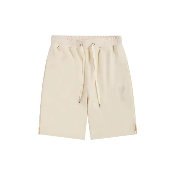 Ami Paris Heart Logo Drawstring Shorts Black - 34