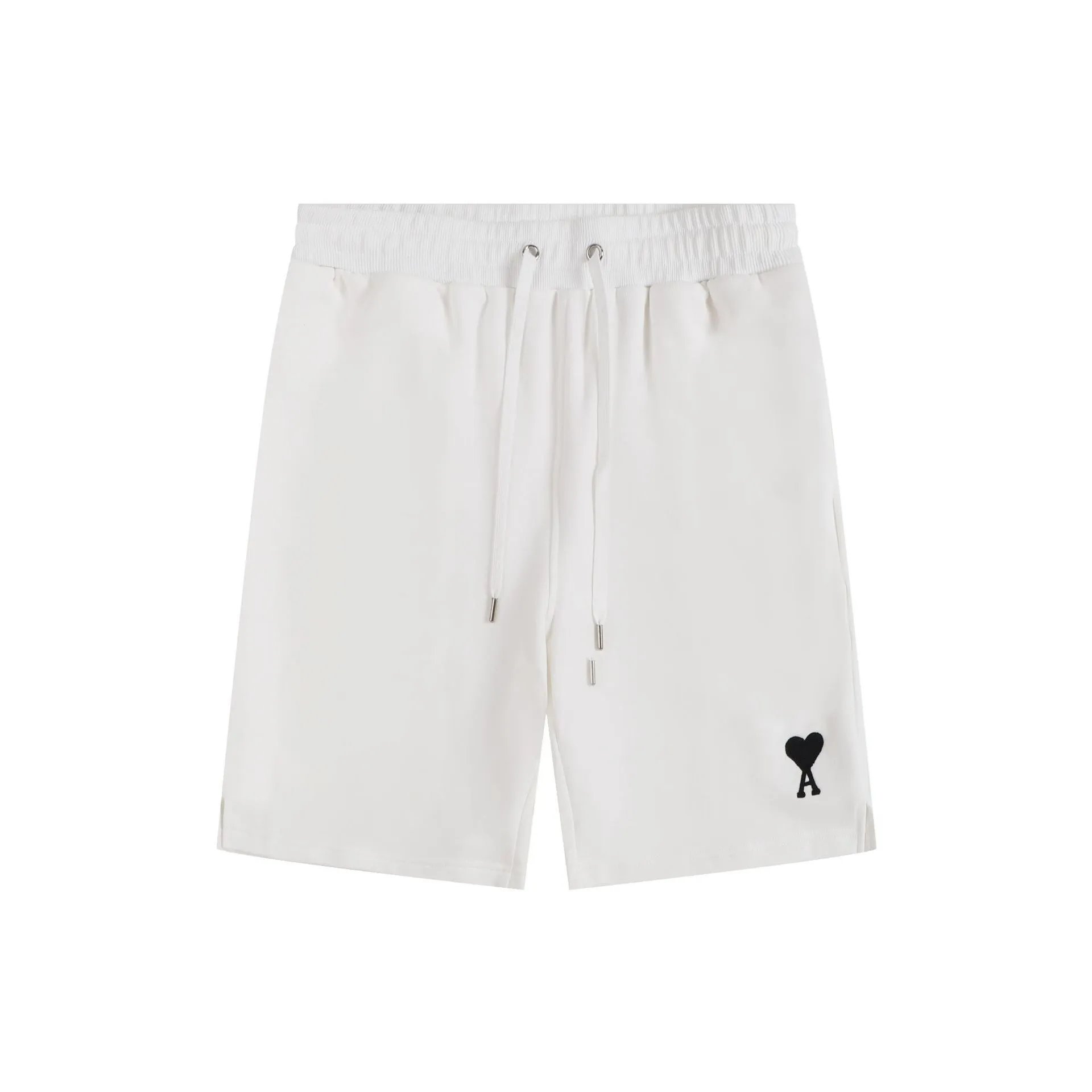 Ami Paris Heart Logo Drawstring Shorts Black - 14