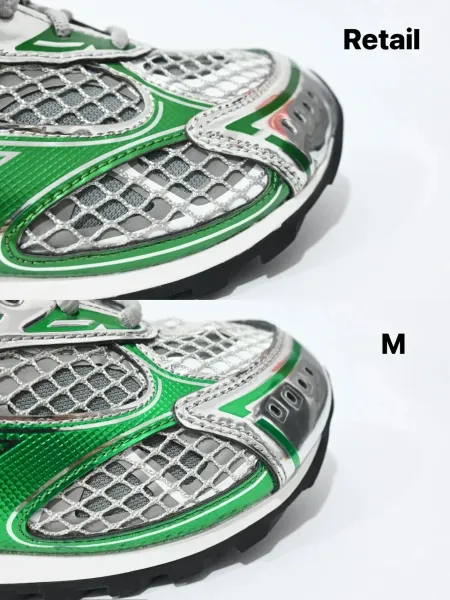 Asics Gel-Kayano 14 Silver Olive Mesh Sneakers - 6