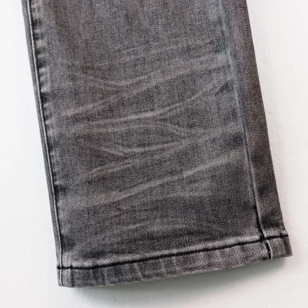 Cross Colours Distressed Black Jeans with Back Graphic Print - 6