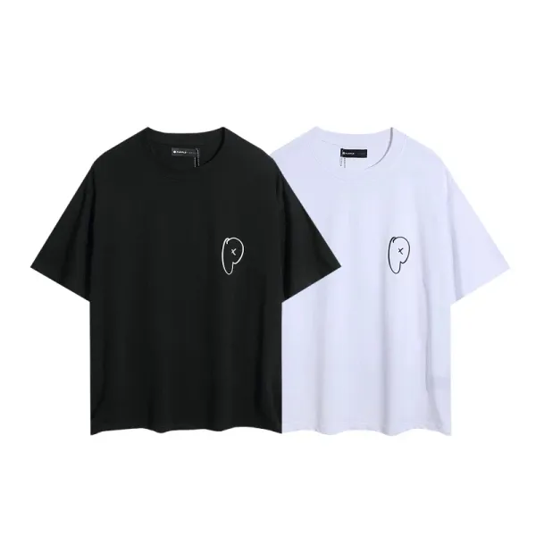 Design Purple Sky Inn Embroidered Logo White Oversized T-Shirt T-Shirts - 8