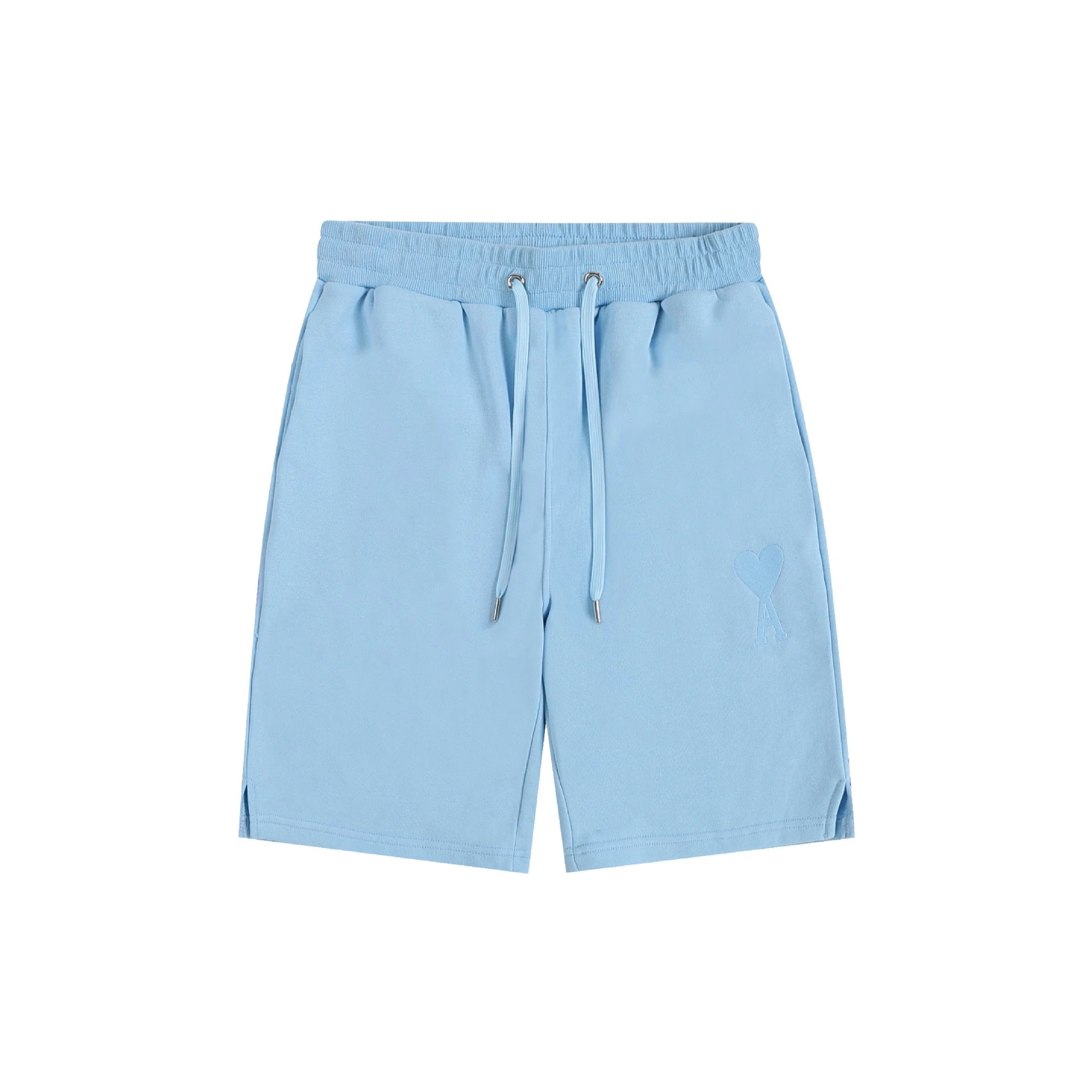 Ami Paris Heart Logo Drawstring Shorts Black - 36
