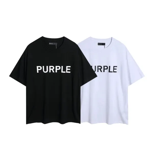 Design Purple Sky Inn Embroidered Logo White Oversized T-Shirt T-Shirts - 16