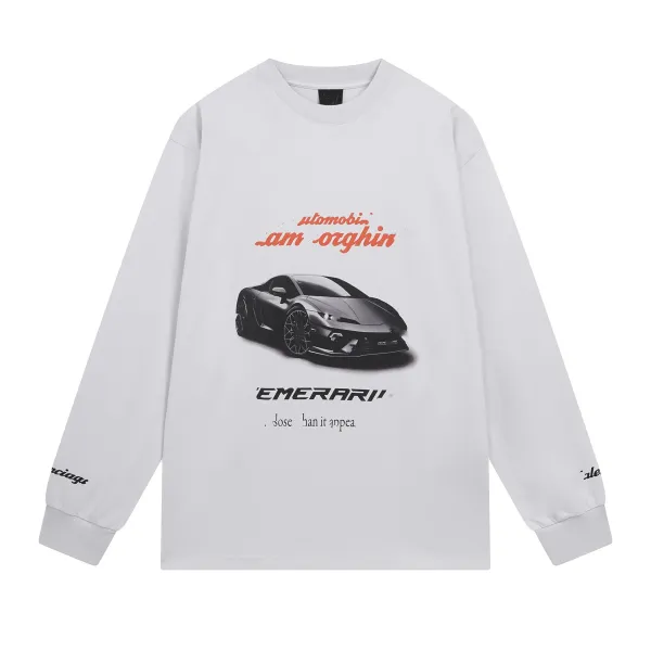 Off-White x Lamborghini Emerari White Long-Sleeve T-Shirt - 1