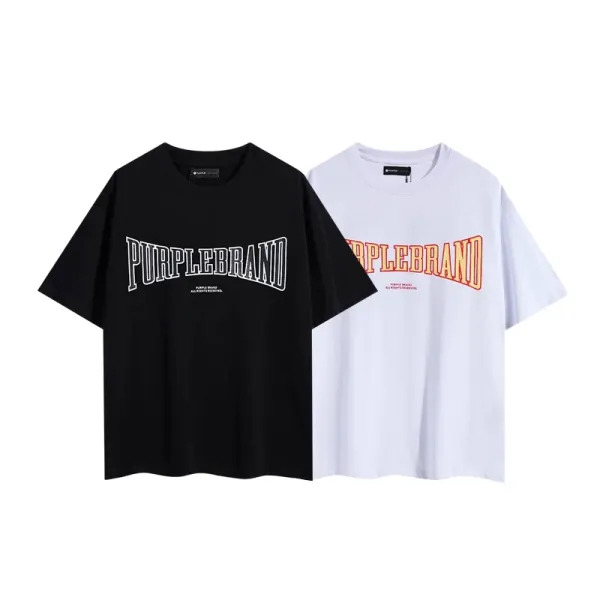 Design Purple Sky Inn Embroidered Logo White Oversized T-Shirt T-Shirts - 13