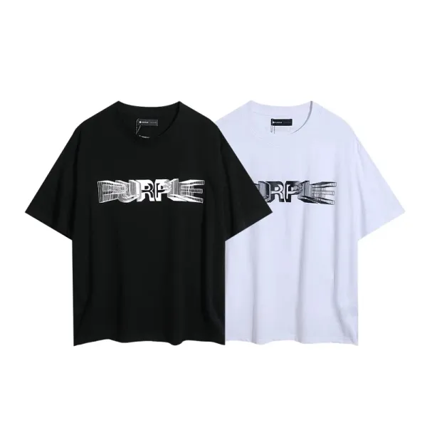 Design Purple Sky Inn Embroidered Logo White Oversized T-Shirt T-Shirts - 7