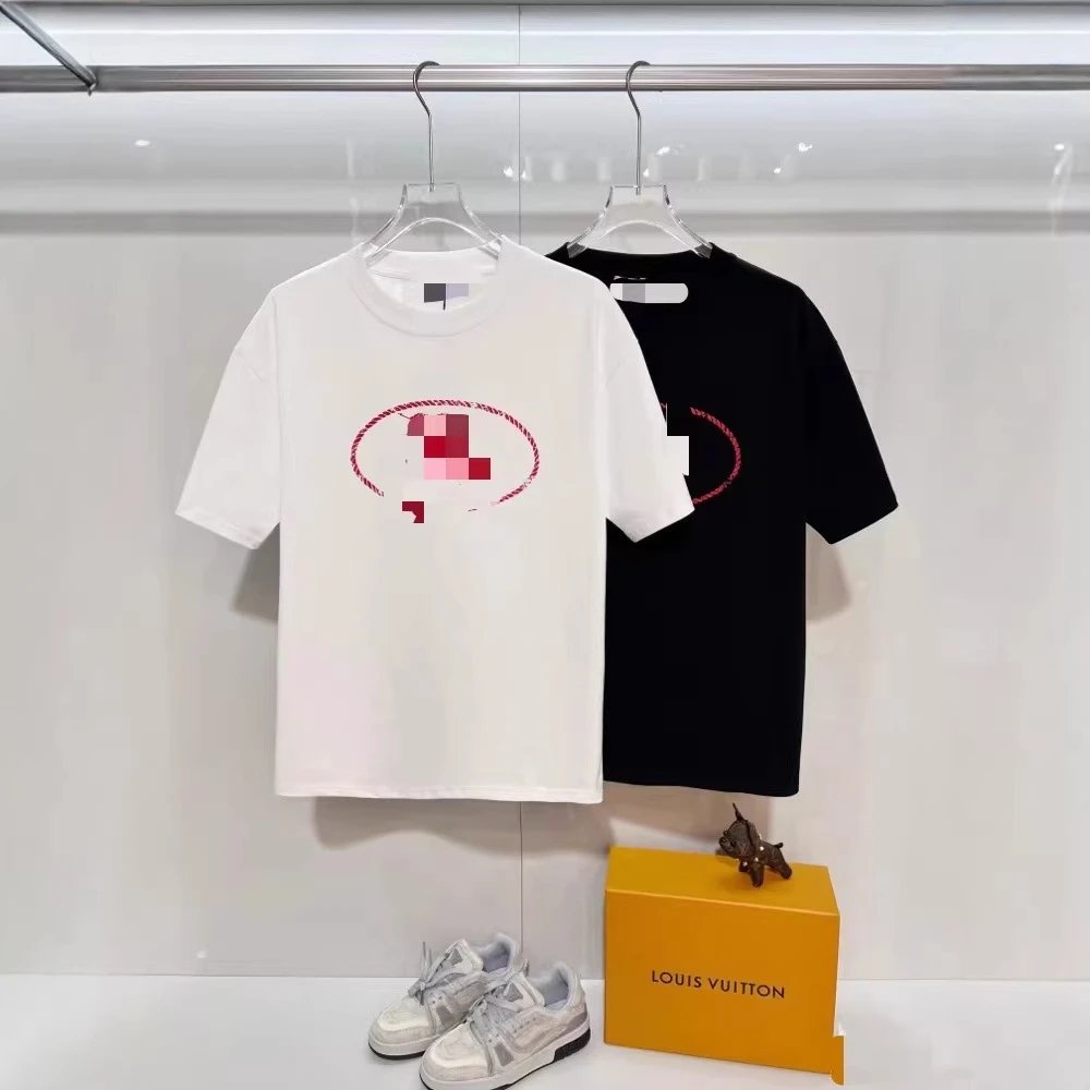 Burberry Check Sleeve White Black Graphic Print T-Shirt