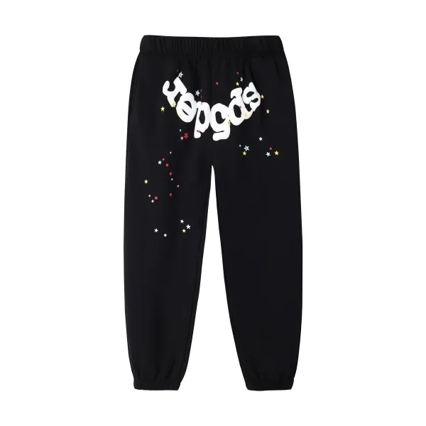 Yeezy Sweatpants Black with Star Print - 1