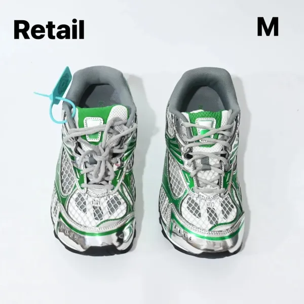 Asics Gel-Kayano 14 Silver Olive Mesh Sneakers - 2